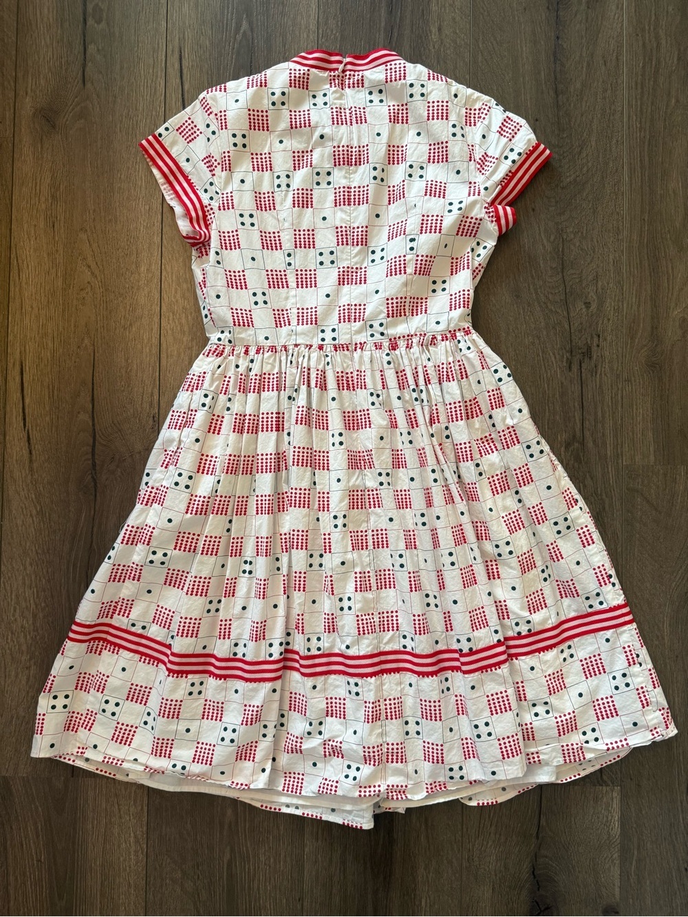 Bea & Dot by ModCloth Retro Dice Print Midi Dress Size Small Vintage Inspired - Picture 2 of 9